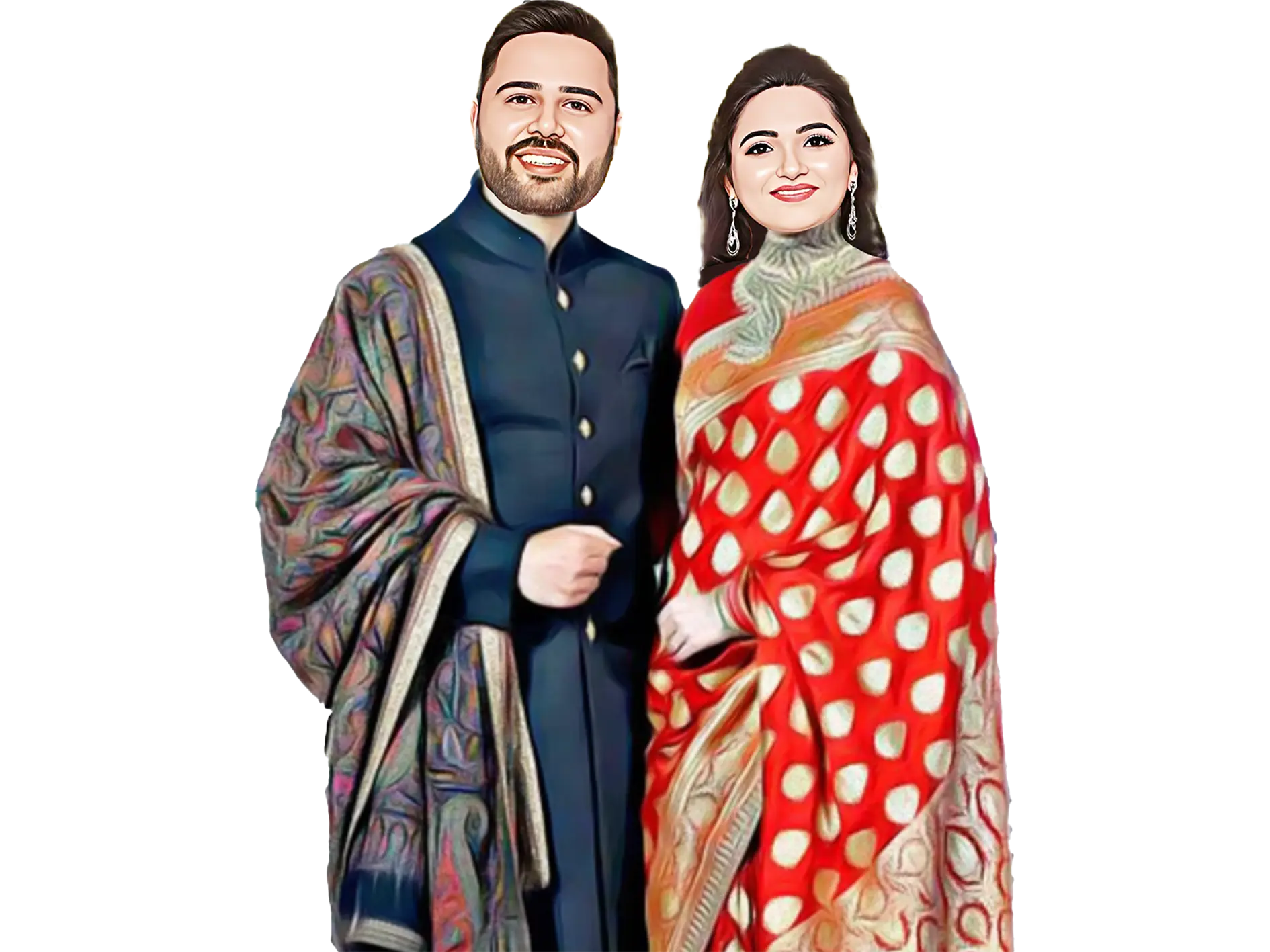 wedding caricarure